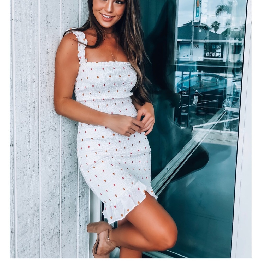 Polka Dot Smocked Dress